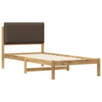 vidaXL Rám postele s čalúneným čelom Bielená a taupe 80 x 200 cm – Obrázok 3