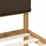 vidaXL Rám postele s čalúneným čelom Bielená a taupe 80 x 200 cm – Obrázok 8