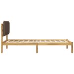 vidaXL Rám postele s čalúneným čelom Bielená a taupe 90 x 190 cm – Obrázok 5