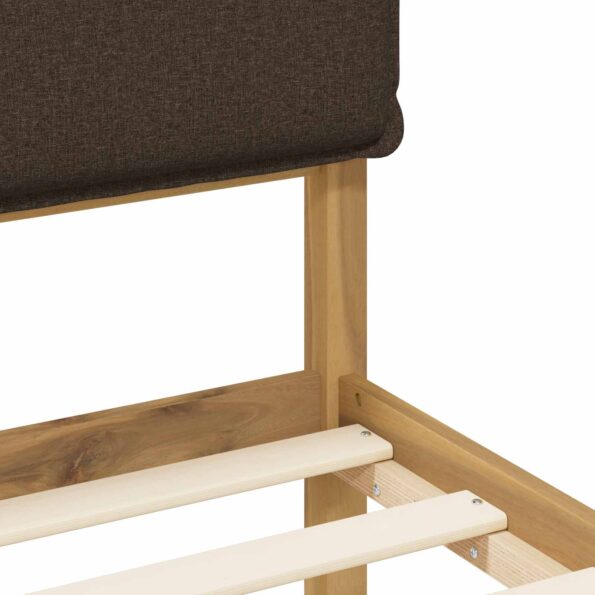 vidaXL Rám postele s čalúneným čelom Bielená a taupe 90 x 190 cm – Obrázok 8