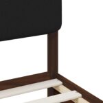 vidaXL Rám postele s čalúneným čelom Tmavohnedá a čierna 160 x 200 cm – Obrázok 8