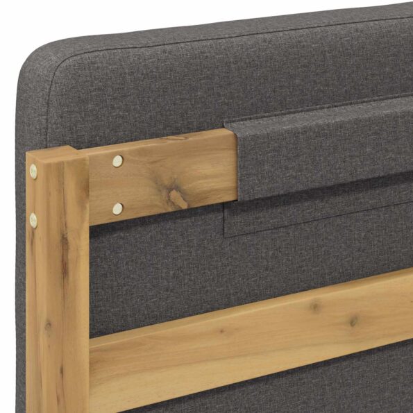 vidaXL Rám postele s čalúneným čelom Bielená a svetlosivá 150 x 200 cm – Obrázok 7