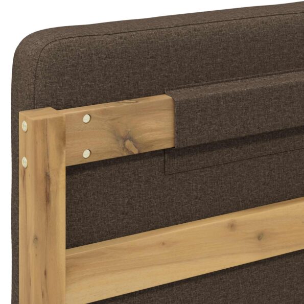 vidaXL Rám postele s čalúneným čelom Bielená a taupe 150 x 200 cm – Obrázok 7