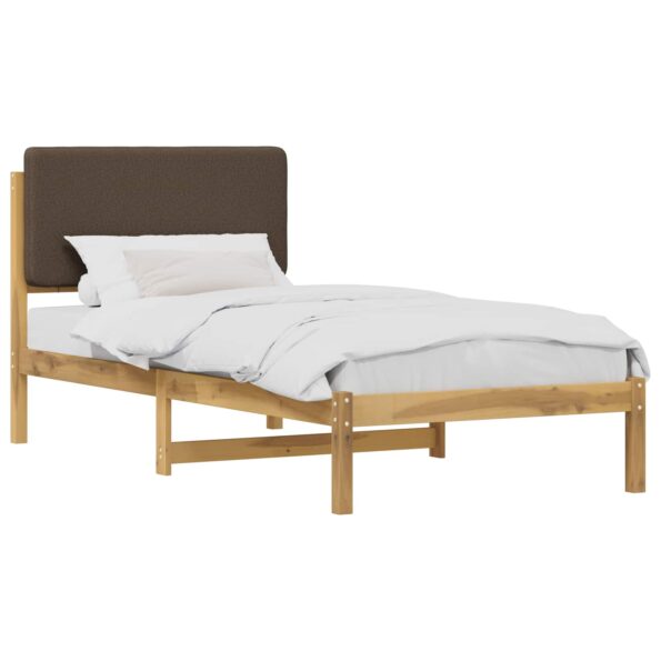 vidaXL Rám postele s čalúneným čelom Bielená a taupe 80 x 200 cm – Obrázok 2