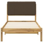 vidaXL Rám postele s čalúneným čelom Bielená a taupe 80 x 200 cm – Obrázok 4