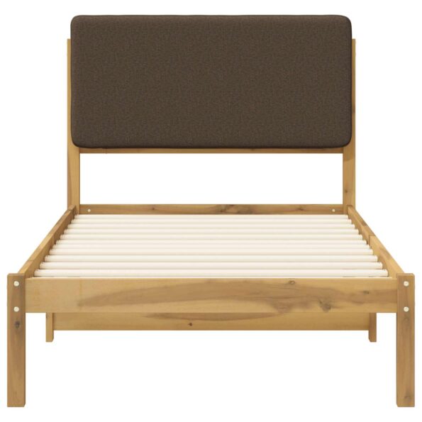 vidaXL Rám postele s čalúneným čelom Bielená a taupe 80 x 200 cm – Obrázok 4