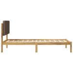 vidaXL Rám postele s čalúneným čelom Bielená a taupe 80 x 200 cm – Obrázok 5