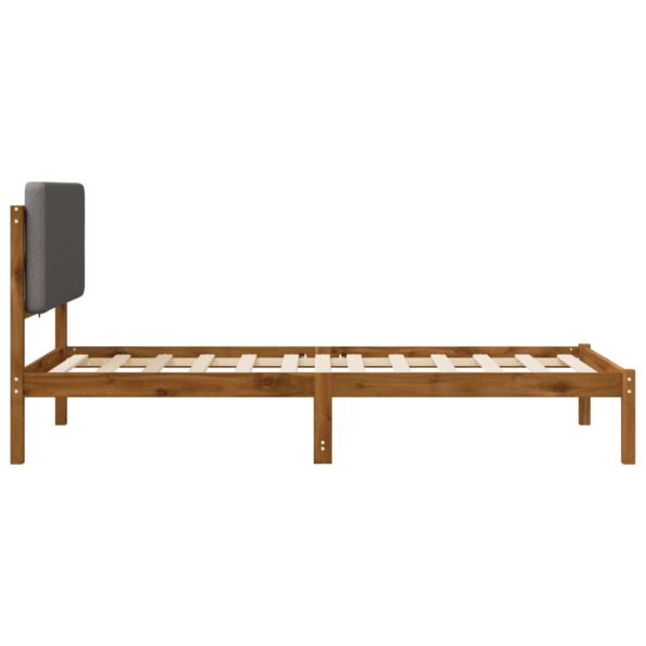 vidaXL Rám postele s čalúneným čelom Prírodná a svetlosivá 90 x 190 cm – Obrázok 5