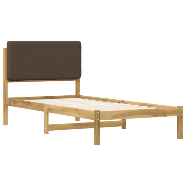 vidaXL Rám postele s čalúneným čelom Bielená a taupe 90 x 190 cm – Obrázok 3