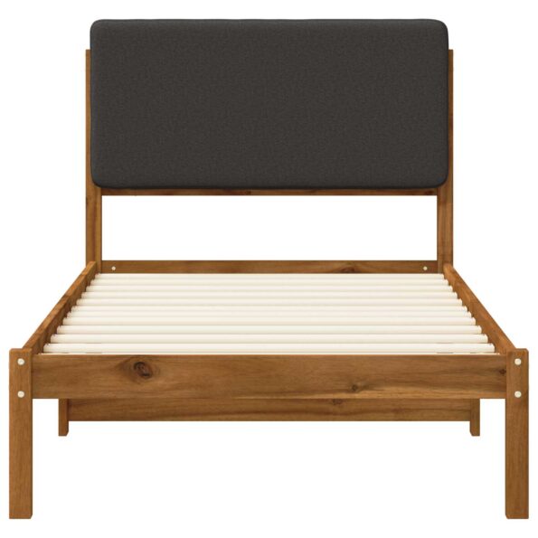 vidaXL Rám postele s čalúneným čelom Prírodná a tmavosivá 75 x 190 cm – Obrázok 4