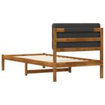 vidaXL Rám postele s čalúneným čelom Prírodná a tmavosivá 75 x 190 cm – Obrázok 6