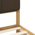 vidaXL Rám postele s čalúneným čelom Bielená a taupe 150 x 200 cm – Obrázok 8
