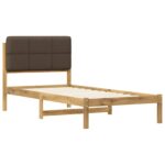 vidaXL Rám postele s čalúneným čelom Bielená a taupe 80 x 200 cm – Obrázok 3