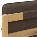 vidaXL Rám postele s čalúneným čelom Bielená a taupe 80 x 200 cm – Obrázok 7