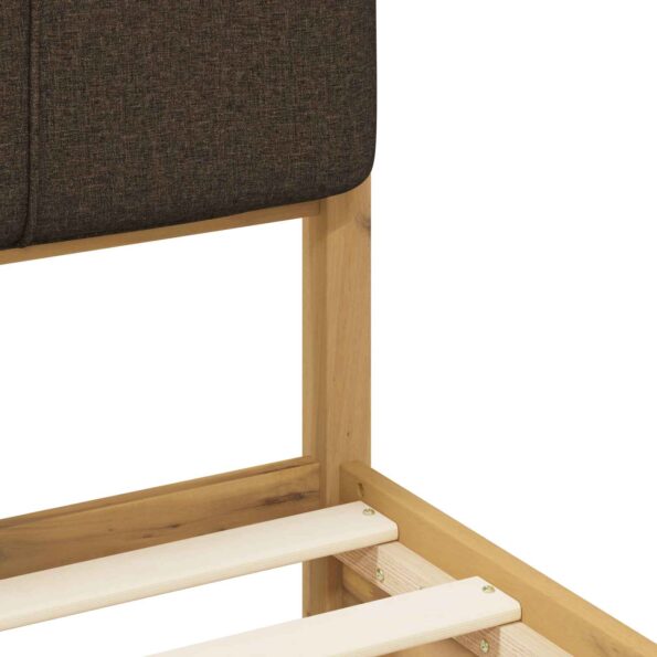 vidaXL Rám postele s čalúneným čelom Bielená a taupe 80 x 200 cm – Obrázok 8