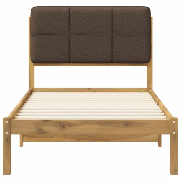 vidaXL Rám postele s čalúneným čelom Bielená a taupe 75 x 190 cm – Obrázok 4