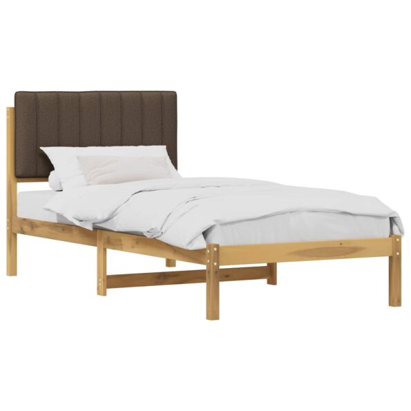 vidaXL Rám postele s čalúneným čelom Bielená a taupe 100 x 200 cm – Obrázok 2