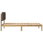 vidaXL Rám postele s čalúneným čelom Bielená a taupe 100 x 200 cm – Obrázok 5