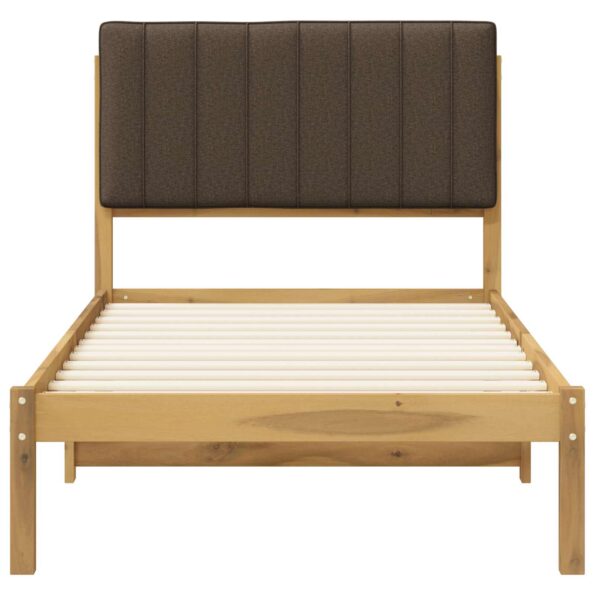 vidaXL Rám postele s čalúneným čelom Bielená a taupe 80 x 200 cm – Obrázok 4