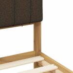 vidaXL Rám postele s čalúneným čelom Bielená a taupe 90 x 190 cm – Obrázok 8