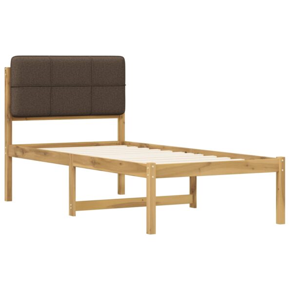vidaXL Rám postele s čalúneným čelom Bielená a taupe 90 x 200 cm – Obrázok 3