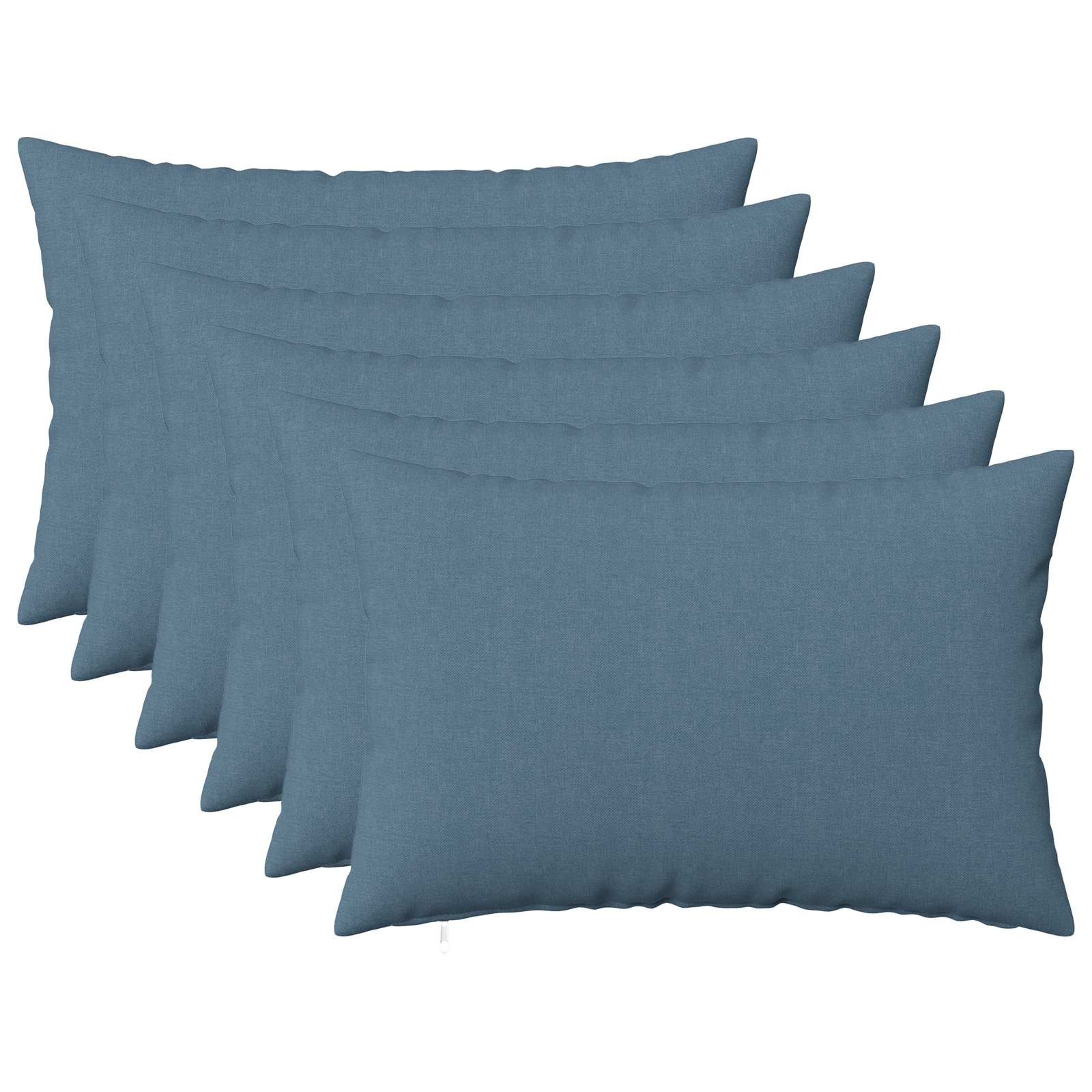907686_1.jpg vidaXL Poťah na podložku 6 ks HEERLEN Modrá džínovina 30 x 50 cm Látka – Obrázok 1
