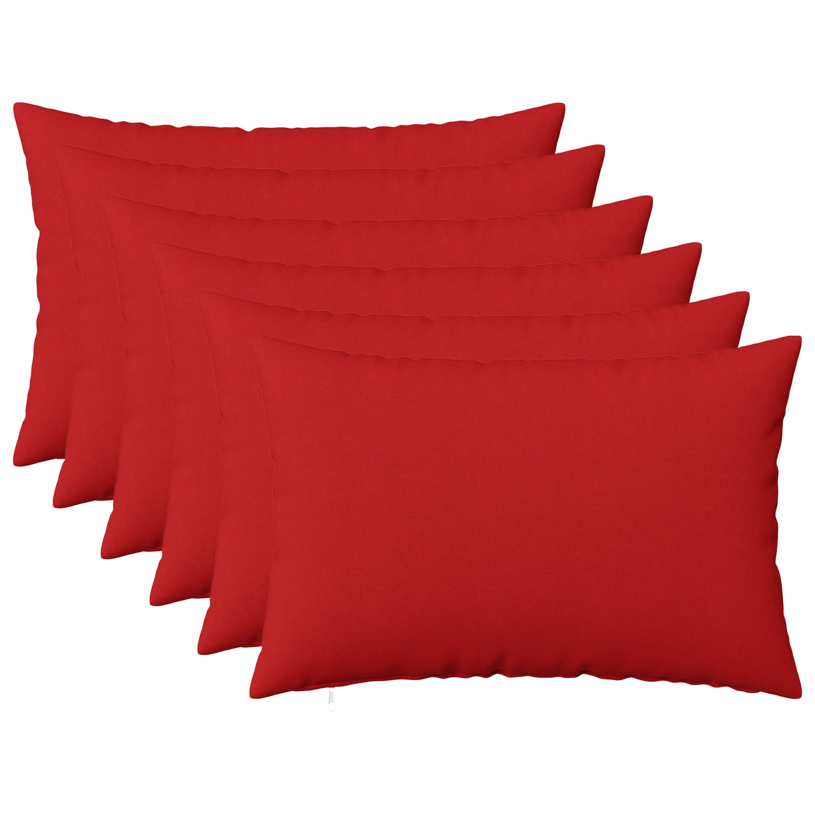907688_1.jpg vidaXL Poťah na podložku 6 ks HEERLEN Červená 30 x 50 cm Látka – Obrázok 1