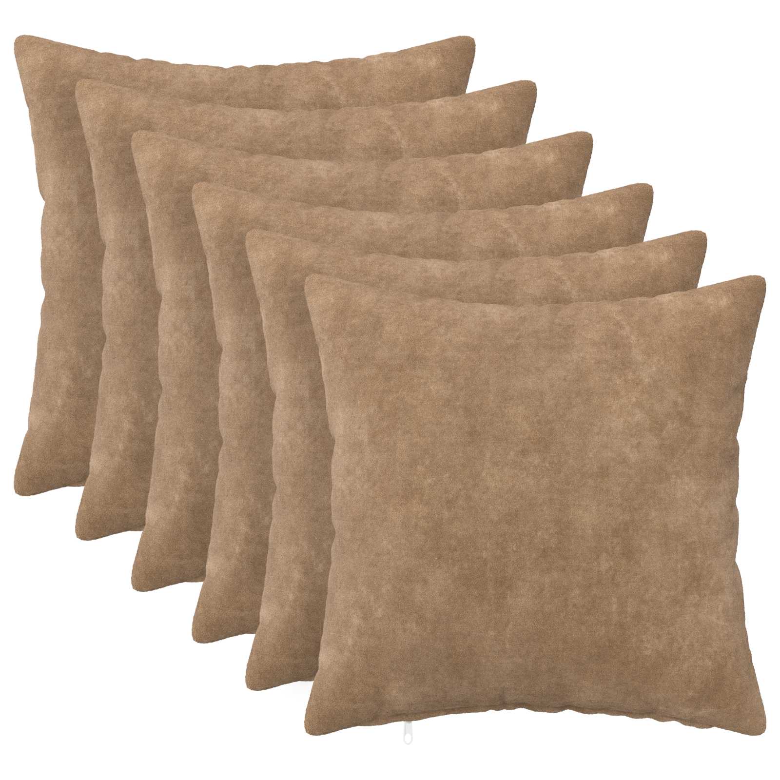 908528_1.jpg vidaXL Poťah na podložku 6 pcs HEERLEN Sivohnedá 40 x 40 cm – Obrázok 1