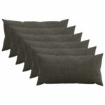 vidaXL Poťah na podložku 6 pcs HEERLEN Antracitová 40 x 70 cm manšestr