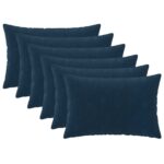 vidaXL Poťah na podložku 6 pcs HEERLEN Modrá 50 x 75 cm