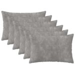 vidaXL Poťah na podložku 6 pcs HEERLEN Svetlosivá 50 x 75 cm