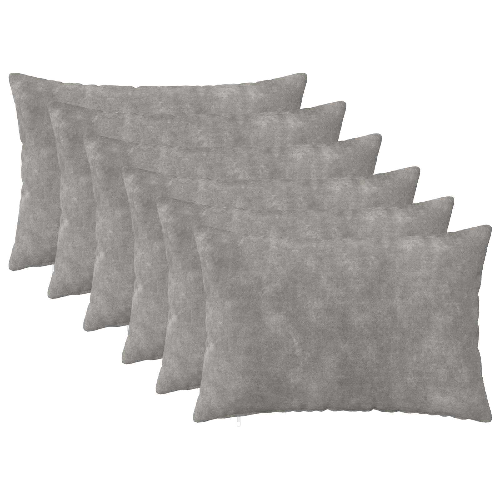 911706_1.jpg vidaXL Poťah na podložku 6 pcs HEERLEN Svetlosivá 50 x 75 cm – Obrázok 1