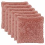 vidaXL Poťah na podložku 6 ks HEERLEN Ružová 60 x 60 cm PV fleece – Obrázok 2