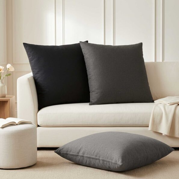 vidaXL Poťah na podložku 2 ks HEERLEN Svetlosivá 70 x 70 cm Látka – Obrázok 10