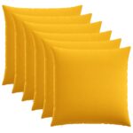 vidaXL Poťah na podložku 6 ks HEERLEN Svetložltá 80 x 80 cm Látka – Obrázok 2