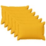 vidaXL Poťah na podložku 6 pcs HOUTEN Svetložltá 40 x 60 cm