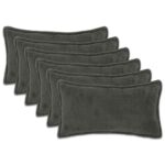 vidaXL Poťah na podložku 6 pcs HOUTEN Tmavosivá 40 x 80 cm Bouclé