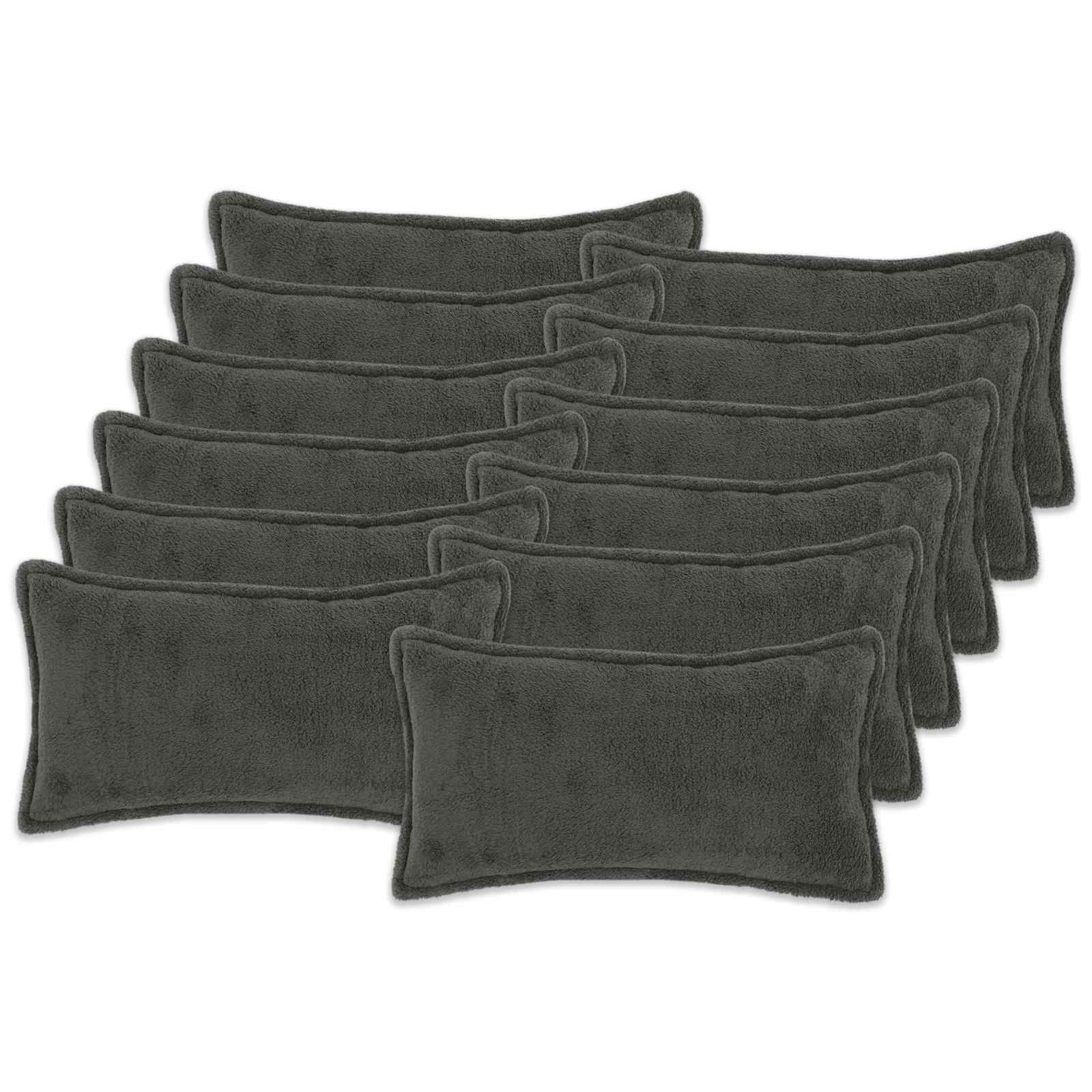 918375_1.jpg vidaXL Poťah na podložku 12 ks HOUTEN Tmavosivá 40 x 80 cm Bouclé – Obrázok 1