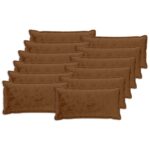 vidaXL Poťah na podložku 12 ks HOUTEN Svetlohnedá 40 x 80 cm Flanel – Obrázok 2
