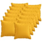 vidaXL Poťah na podložku 12 pcs HOUTEN Svetložltá 45 x 45 cm