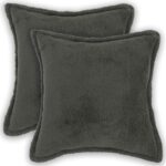 vidaXL Poťah na podložku 2 pcs HOUTEN Tmavosivá 45 x 45 cm Bouclé