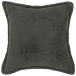 vidaXL Poťah na podložku 2 pcs HOUTEN Tmavosivá 45 x 45 cm Bouclé – Obrázok 2