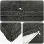 vidaXL Poťah na podložku 2 pcs HOUTEN Tmavosivá 45 x 45 cm Bouclé – Obrázok 4
