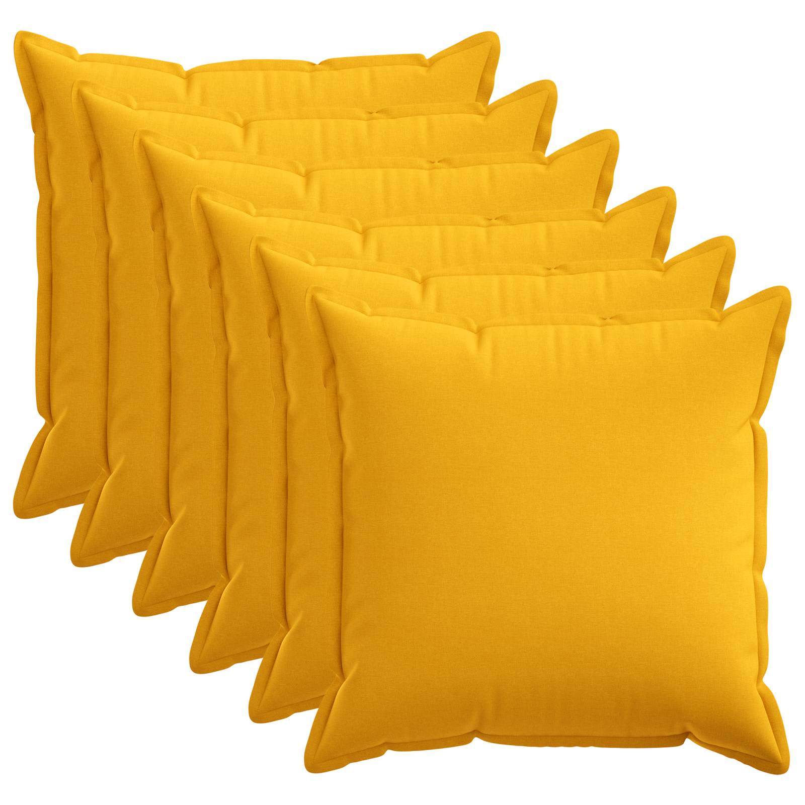 920650_1.jpg vidaXL Poťah na podložku 6 pcs HOUTEN Svetložltá 60 x 60 cm – Obrázok 1
