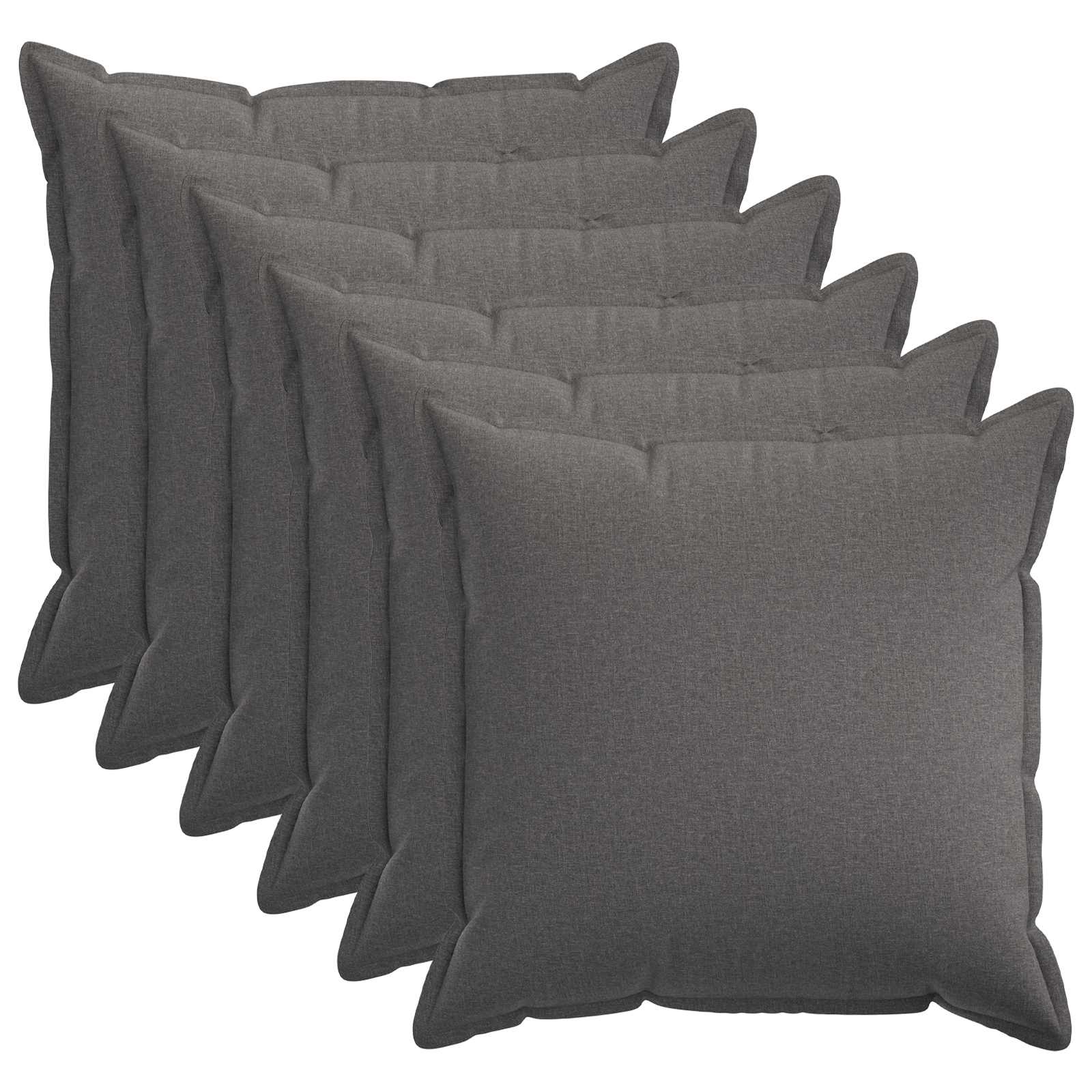 921548_1.jpg vidaXL Poťah na podložku 6 pcs HOUTEN Svetlosivá 80 x 80 cm – Obrázok 1