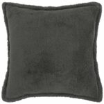 vidaXL Poťah na podložku 6 pcs HOUTEN Tmavosivá 80 x 80 cm Bouclé – Obrázok 2