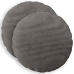 vidaXL Poťah na podložku 2 pcs HEERLEN Tmavosivá Ø 30 cm manšestr