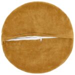 vidaXL Poťah na podložku 6 pcs HEERLEN Žltá Ø 60 cm Mikrovlákno fleece – Obrázok 3