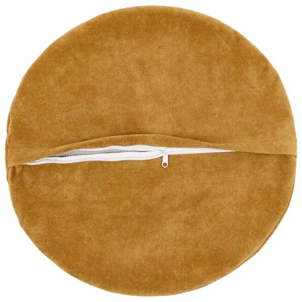vidaXL Poťah na podložku 6 pcs HEERLEN Žltá Ø 60 cm Mikrovlákno fleece – Obrázok 3