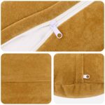 vidaXL Poťah na podložku 6 pcs HEERLEN Žltá Ø 60 cm Mikrovlákno fleece – Obrázok 4